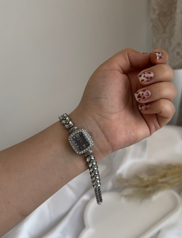 ساعت رویال گندمی نگین دار